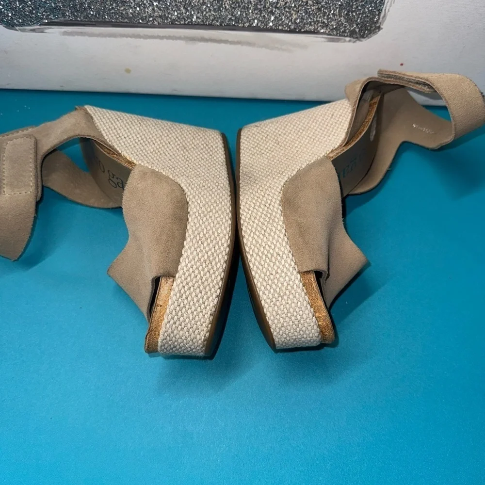 Pedro Garcia Beige Platform Sandals
